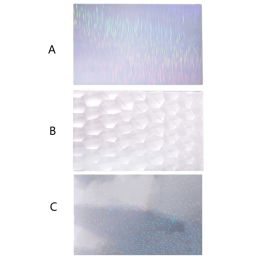 Holografische siliconen inleg regenboog-window film holografische decoratieve holo siliconen plaatinzet voor epoxyhars gieten