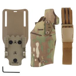 HOLSTERS 6354DO Étui à pistolet tactique pour Glock 17/19 Compatible avec le cadre de la jambe de la jambe de l'adaptateur de montage rapide des lumières x300