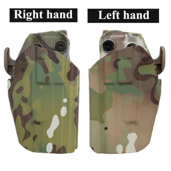 Holsters Camo Tactical Pistol Holster 579 Système de verrouillage de poignée gauche / main droite Étui universel pour la chasse Airsoft Equipment