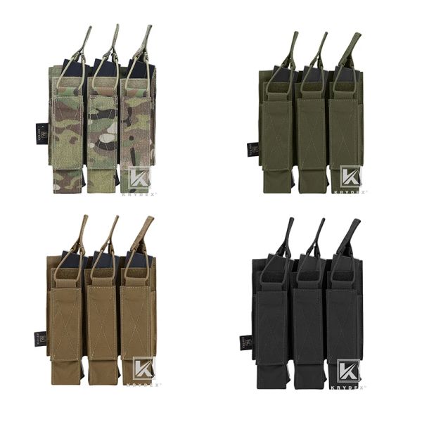 HOLSTERS KRYDEX POUR MP5 MP7 KRISS TRIPLE MAGAZINE SCHECH TACTIQUE MOLULAL MOLLE TRIPLE TOP TOP SMG MAG SCHOCH PROCHER POUR AIRSOFT HUNTING