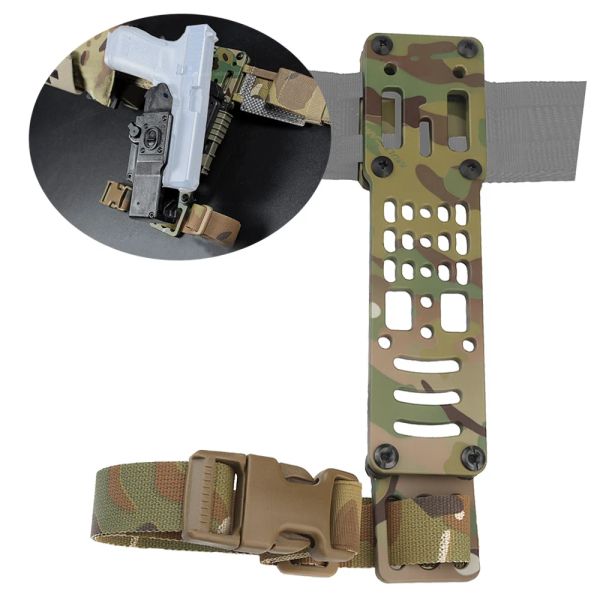 Holsters Metal Modular Pistol Holster Adaptateur compatible QLS Platformage Tactical Holster Drop Dand Band Hunting AirSoft Quick Pull Draw