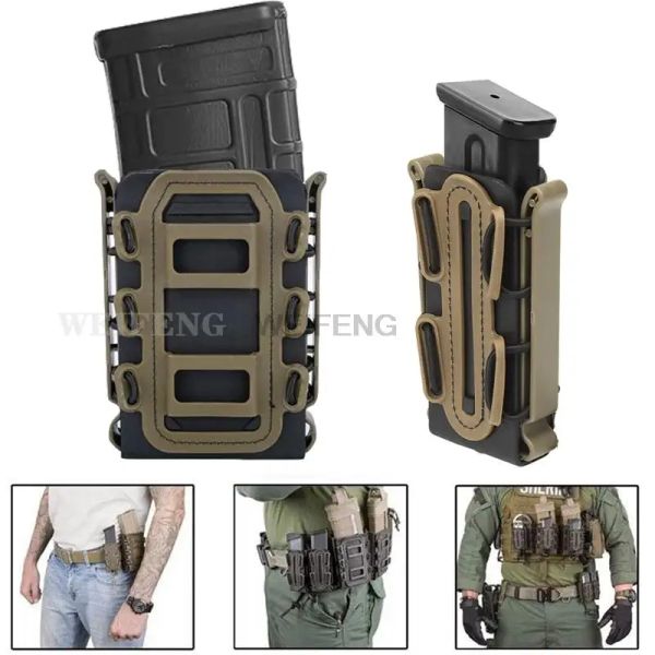 HOLSTERS TACTICAL MOLLE MAGAZINE SPHECH AR 15 M4 AK 47 7.62 5.56 9 mm Scorpion Fast Mag Holster Case Herder Gun Hunting Airsoft Accessoires