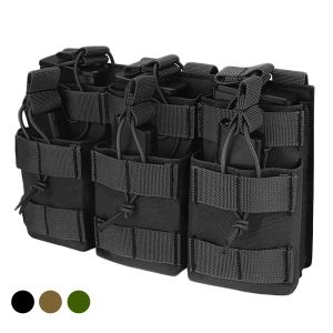 Holsas Tácticas Molle Pouch Triple Magazine Pouch DoubleLayer Mag Pouches Magio Universal Soporte para M4 M14 M16 AK AR