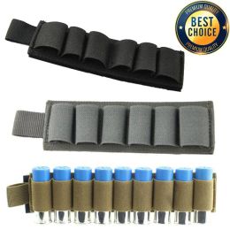 Holsters Tactical Outdoor 6 Round Shotgun Holder Solder Munition Pistol Bullet Reload Holder avec autocollant de support adhésif