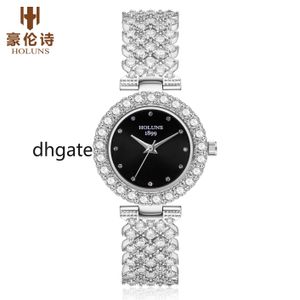 HOLUNS marque de luxe femmes diamant montres japon quartz 5 atm étanche dames montre en acier inoxydable mode reloj mujer BRW