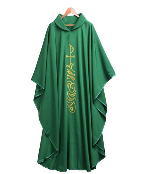 Santa Religión Clero Verde Iglesia Católica Túnica Sacerdote Casulla Celebrante Rollo Collar Vestimentas Disfraces Cosplay 3 Estilos 2078499