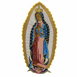 Вышитая нашивка Святой Девы Марии большого размера на заказ, пришитая утюгом для футболки, куртки, дизайн одежды, аппликация178l