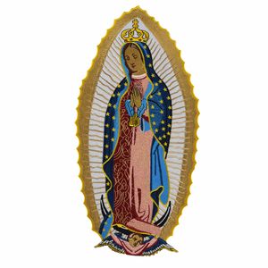 Parche bordado de la Santísima Virgen María Tamaño grande Costura personalizada en hierro encendido Para camiseta Chaqueta Ropa Diseño Apliques