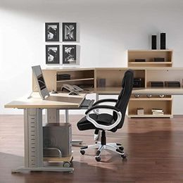 Chaise de bureau homall haut dossier de bureau d'ordinateur arrière, pU en cuir ajusté à hauteur réglable moderne chaise de tâches pivotante