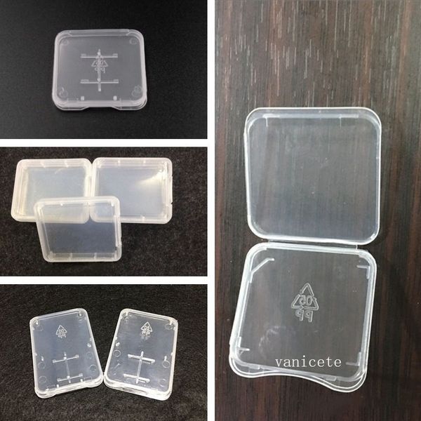 Accueil 1000 pcs/lot boîtes de rangement transparentes SD/SDHC étuis pour cartes mémoire stockage boîte de rangement pour cartes SD TF LT047