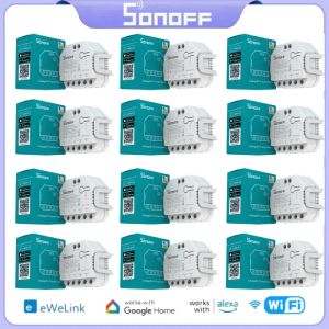 Accueil 110pcs Sonoff Dual R3 / Dual R3 Lite WiFi Mini commutateur avec Power Metering 2 Gang Dual Relay Module Control via Alexa Google Home