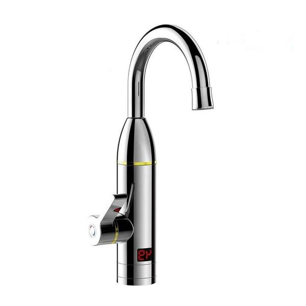 Livraison gratuite Accueil 220V 3000W Robinet électrique instantané Robinet chauffe-eau en acier inoxydable sous l'affichage à LED Salle de bains Cuisine Jwnnx