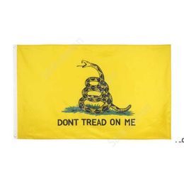 Home 2e Amendement Vintage Amerikaanse Vlag Do not Tread On Me Banners 90cm * 150cm Polyester Custom USA College Basketball Flags Sea Ship DAS305