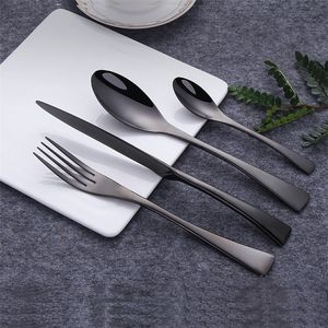 Accueil 304 ensembles de vaisselle en acier inoxydable Vaisselle couteau et fourchette ensemble de vaisselle couteaux à steak de cuisine/fourchette cuillère fournitures d'hôtel LT228