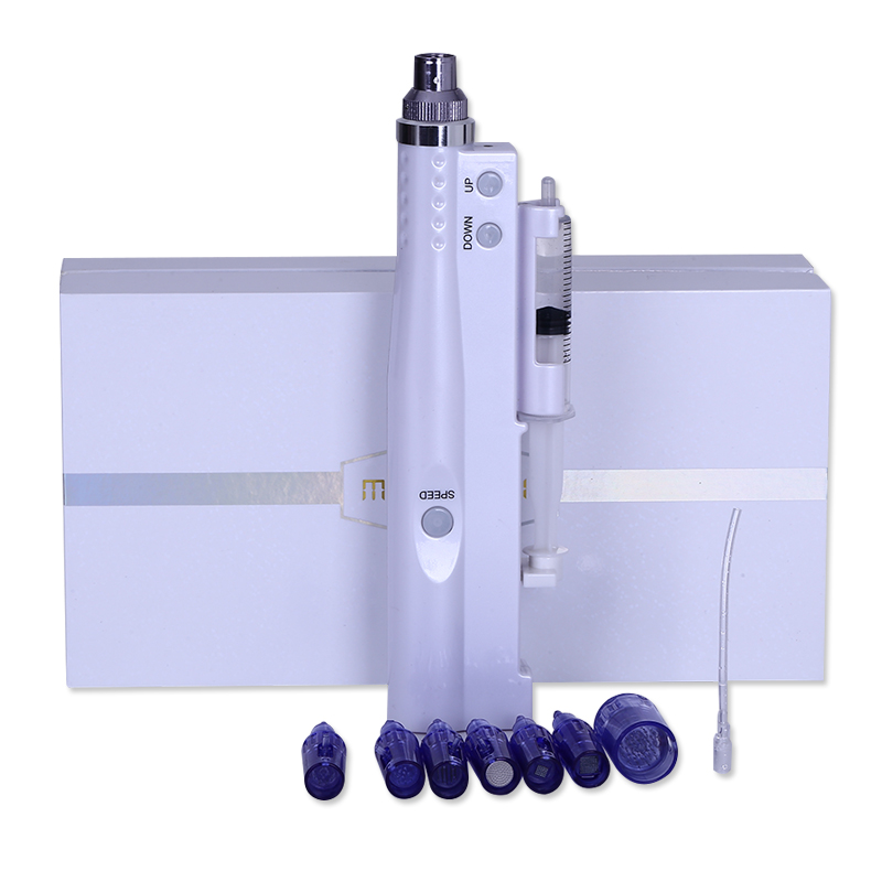Uso doméstico e no salão de beleza Microagulhamento elétrico Pistola de injeção de mesoterapia automática Injetor de cristal Nano agulha Derma Pen