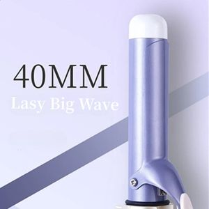 El electrodoméstico de hierro rizado para el cabello de hierro de 40 mm formadores de olas grandes rodillos giratorios 240428