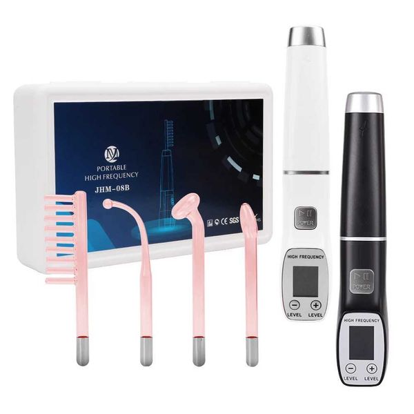 Home Beauty Instrument 4-en-1 Dispositif de beauté électronique à haute fréquence portable pour élimination des cachets pour le visage Hydrothérapie Ultraviolet Ray Stick Q240508