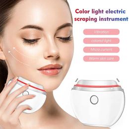 Home Beauty Instrument Color Light Scraper Scraper chauffage Vibration Masseur facial Melon Sand Board Levage et Perte de poids Tool Q240508