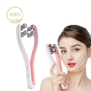 Accueil Instrument de beauté Appareil de soins de la peau à double menton Y Forme Hand Held Electric Microcurrent Visage Minceur EMS Massager V Roller Lift 230511