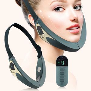 Home Beauty Instrument Electric V-vormige gezichtsmassager voor tillende nekrimpels Verwarming Dubbele kin Plastic chirurgie en schoonheidsinstrument Q240508