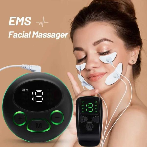Home Beauty Instrument EMS Masseur facial Pulse Instrument de beauté au croissant à basse fréquence V Resserrer l'outil de ride de la peau Q240507