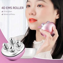 Home Beauty Instrument EMS Facial Slimming 3D Roller Micro -hefmachine Wrinkle Rimpel Massage Massage Huidverstakking schoonheidsuitrusting Q240508