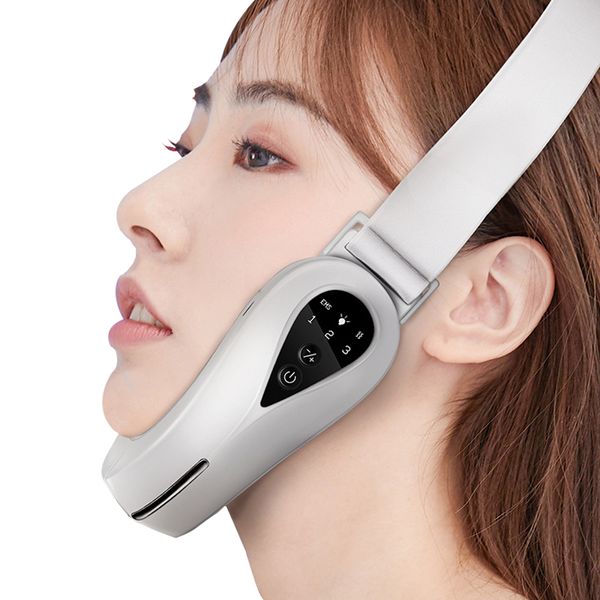 Instrumento de belleza para el hogar Masajeador eléctrico inteligente para dar forma a la cara en V Reductor de papada Máquina de estiramiento facial Dispositivo facial de microcorriente Cinturón adelgazante de elevación
