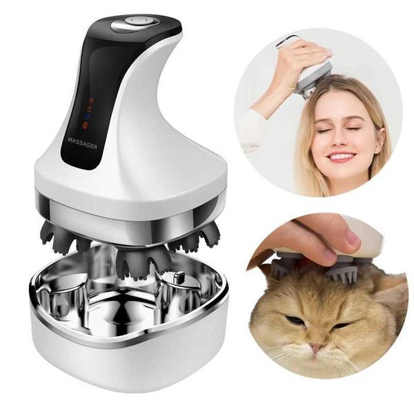 Home Beauty Instrument Multi-Claw Smvep Massageur pour la tête Massage Electric pour détendre les tissus profonds des épaules Arms couche Corps Cat Cat Pet Home Q240508
