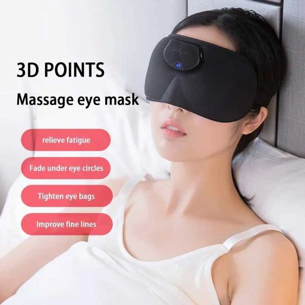 Home Beauty Instrument Slaapmasker Sleeping Eye Mask Pulse Smart Eye Head Massageur Dispositif de sommeil Fashion Portable Chargement Q240508