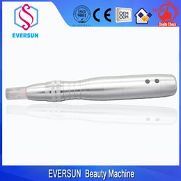 Accueil beauté microneedling stylo roller microneedle marque privée professionnelle avec cartouches de lumières led électroporation combinée dermapen électrique sans fil