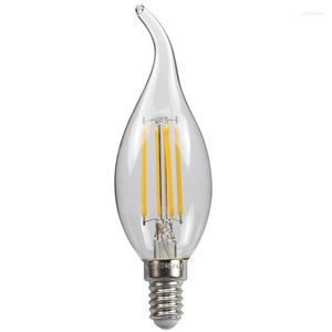 Ampoule rétro C35, pointe de traction, Filament LED en cristal, 220-240V, 4W, E14, E12, décoration à vis, pour la maison