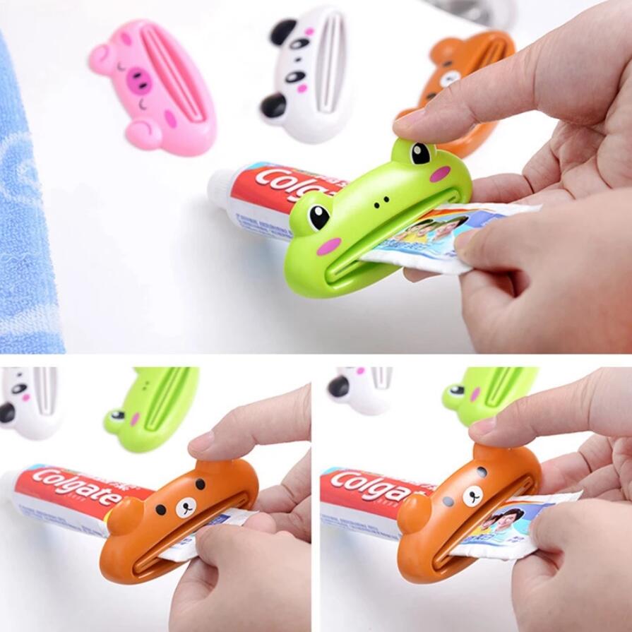 Home Cartoon Tooth Paste Squeezer Dispenser Facial Cleanser Clips Kid Tube Saver Tooth Pastes Squeezer Badrumstillbehör