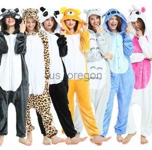 thuis kleding Volwassenen Dieren Onesies Eenhoorn Pyjama Sets Nachtkleding Dames Heren Winter Unisex Anime Kostuums Kinderen Totoro Cartoon Flanellen Pyjama x0902