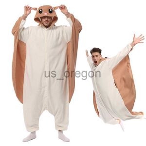 ELEIMOS Halloween Vliegende Eekhoorn Onesie Voor Vrouwen Mannen Volwassen Dier Kigurumis Pyjama Cartoon Pyjama Homewear Cosplay Kostuum x0902