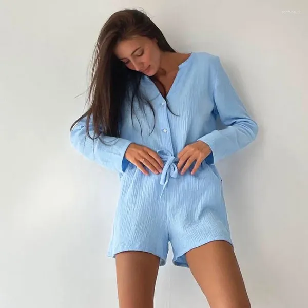 Vêtements à domicile européens et américains en gros en gros enceinte pyjamas pyjama au printemps automne