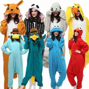 home kleding Favofans Animal Kigurumi Volwassenen Kangoeroe Eend Onesies Pyjama Halloweenkostuums Cosplay Jumpsuit Kerstcadeau XXL x0902