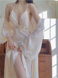 Accueil Vêtements Français Elegant Sexy Nightgown Robe feme