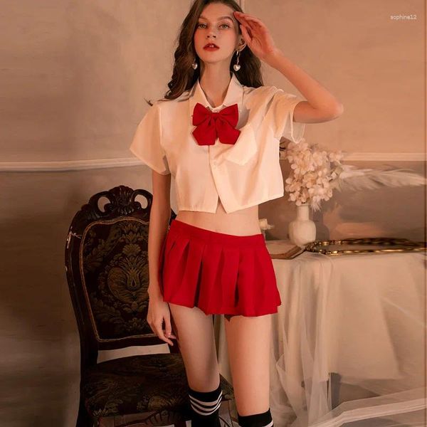 Accueil Vêtements Fun Lingerie Sexy JK Uniforme Étudiant femme Sailor Suit plipe de jupe