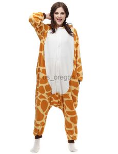 Accueil Vêtements Girafe Animal Body Adulte Pyjamas Femmes À Manches Longues À Capuchon Polaire Polaire Maison Fourrure One Piece Body x0902