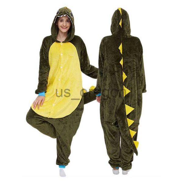 Vêtements pour la maison Green Dragon Kigurumis Femmes Pyjama Onesie Animal Onepiece Hommes Adulte Carnaval Drôle Vêtements De Nuit Cosplay Homewear Costume Vêtements x0902