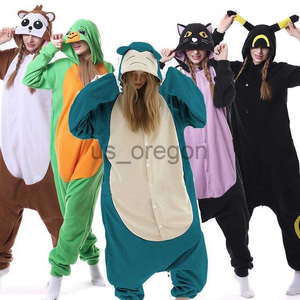 Vêtements pour la maison HKSNG Hiver Adulte Animal Mike Canard Onesies Requin Chat Renard Kigurumi Pyjamas Costumes De Dessin Animé Combinaisons De Noël À Capuchon x0902