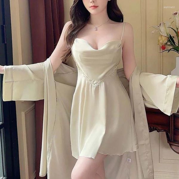 Vêtements à domicile Jxgarb 2 pièces de robe de robe de robe de femme