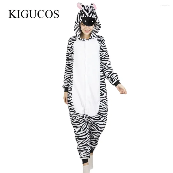Accueil Vêtements kigucos dessin animé zèbre pijama tout dans une vêtements de nuit à capuchon