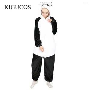 Thuiskleding Kigucos unisex huiskleding vrouwen warm winterfeest kostuums cartoon panda pyjama's