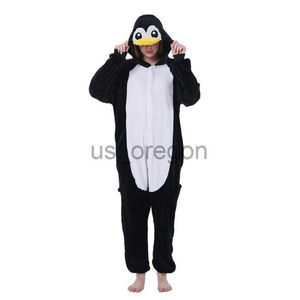 Vêtements pour la maison Kigurumi Penguin Costume Enfants Pyjama Adulte Animal Onesie Femmes Hommes À Capuchon Kegurumi Vêtements De Nuit Flanelle Pijamas x0902