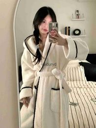 Домашняя одежда, корейская версия, теплая коралловая бархатная однотонная ленивая и минималистичная пижама большого размера, домашняя одеждаvaiduryd