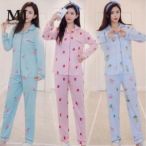 Vêtements à domicile MJ022A coréen pijama féminino rose pijamas mujer kawaii pyjama set kigurumi pyjamas pyjama fémme costume de nuit pour femmes