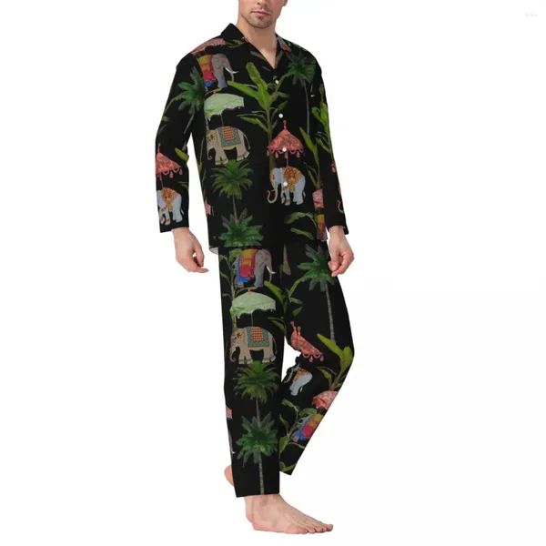 Ropa de hogar pijama hombre elefante étnico ocio