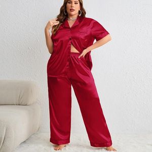 Vêtements à domicile Pyjama Printemps Satin Satin Signice Signification