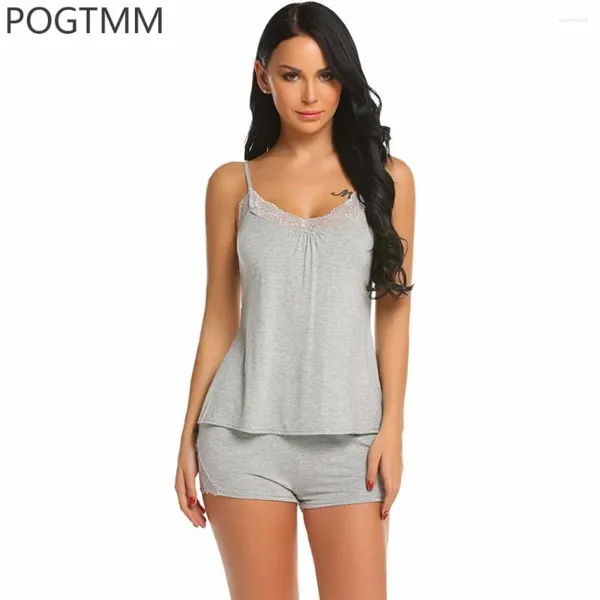 Accueil Vêtements Été Vêtements de sommeil Pyjama court pour les femmes en dentelle florale Sleep Top Mini Shorts Suit Pyjama Set Night Sexy Loungewear